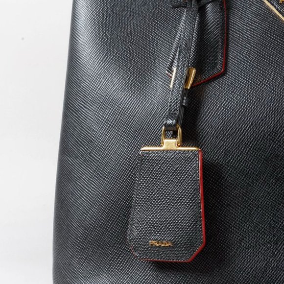 Prada Black Large Double Leather Tote - Picture 10 of 14